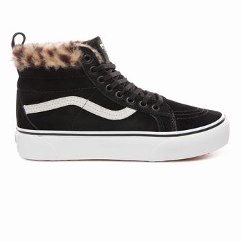 Női Vans Sk8-Hi Platform Mte Magasszárú Cipő VA6153928 Fekete/Leopárd